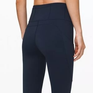 Lululemon Fast and Free High Rise 28" Navy size 8